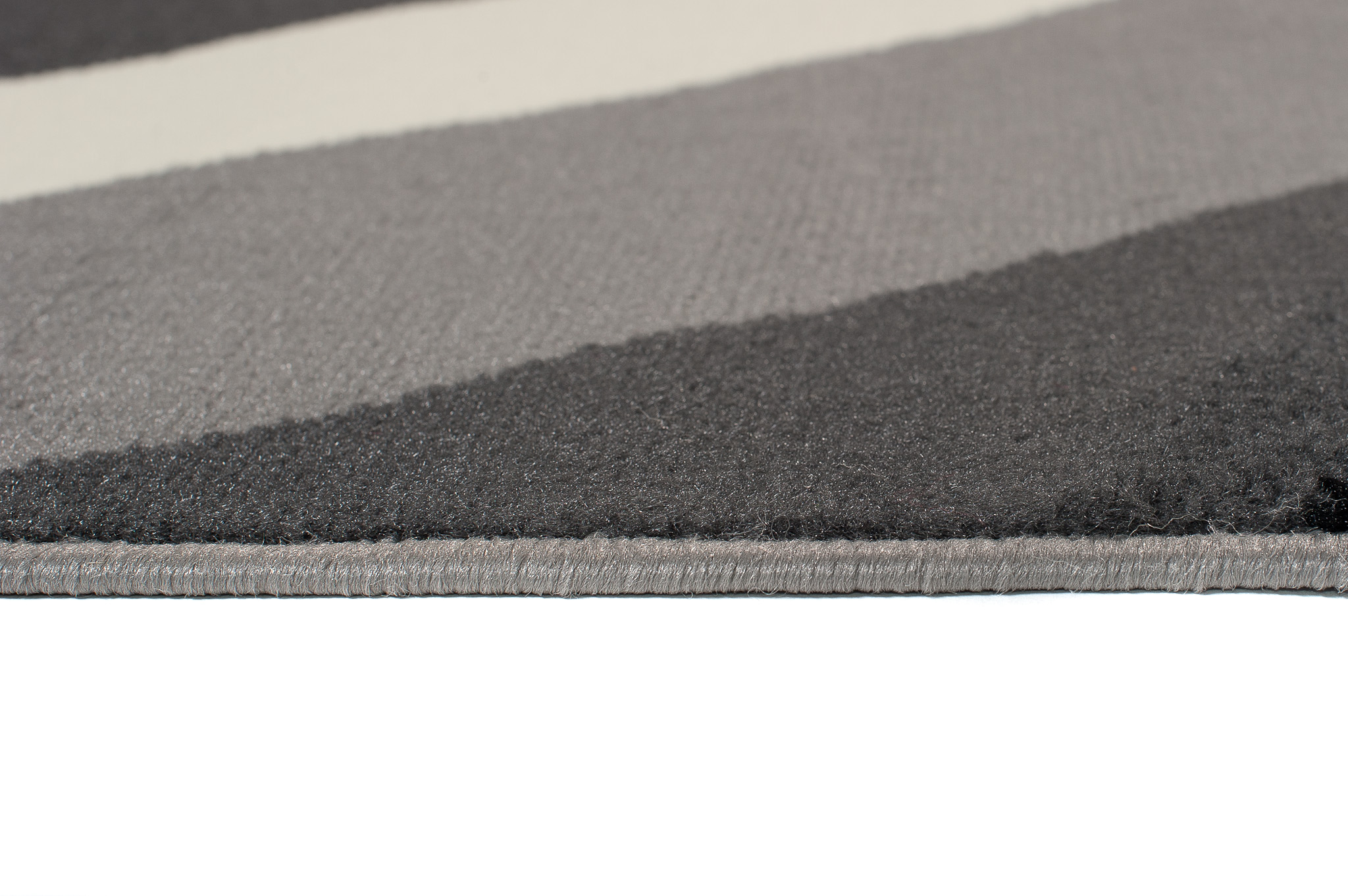 Area Rug Dream Curve Abstract Light Dark Grey
