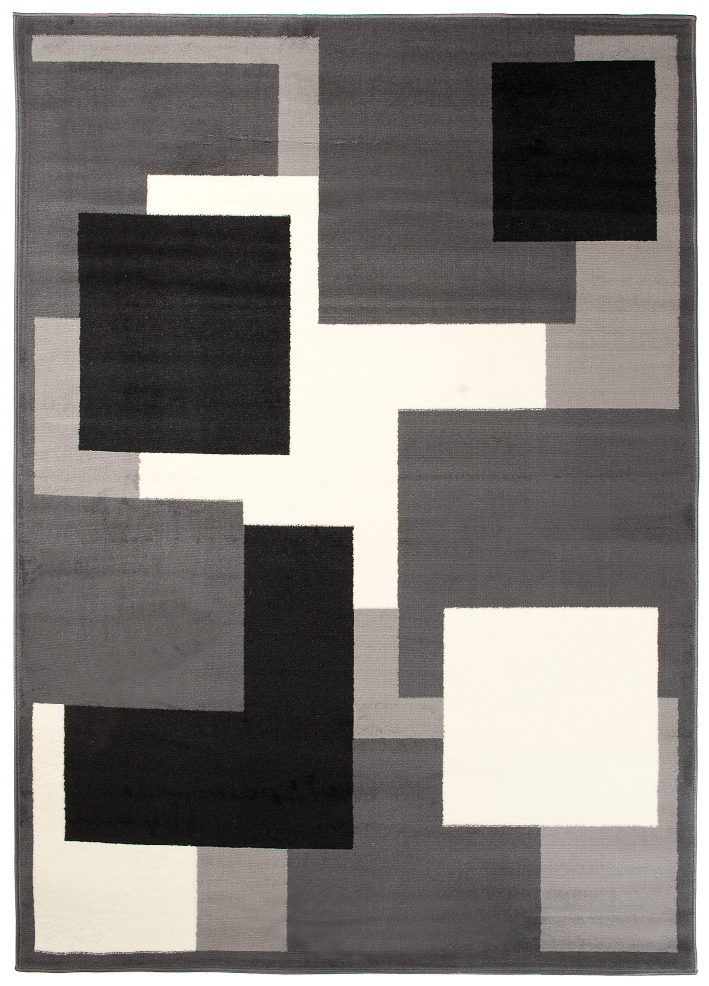 Area Rug Dream Geometric Square Dark Grey