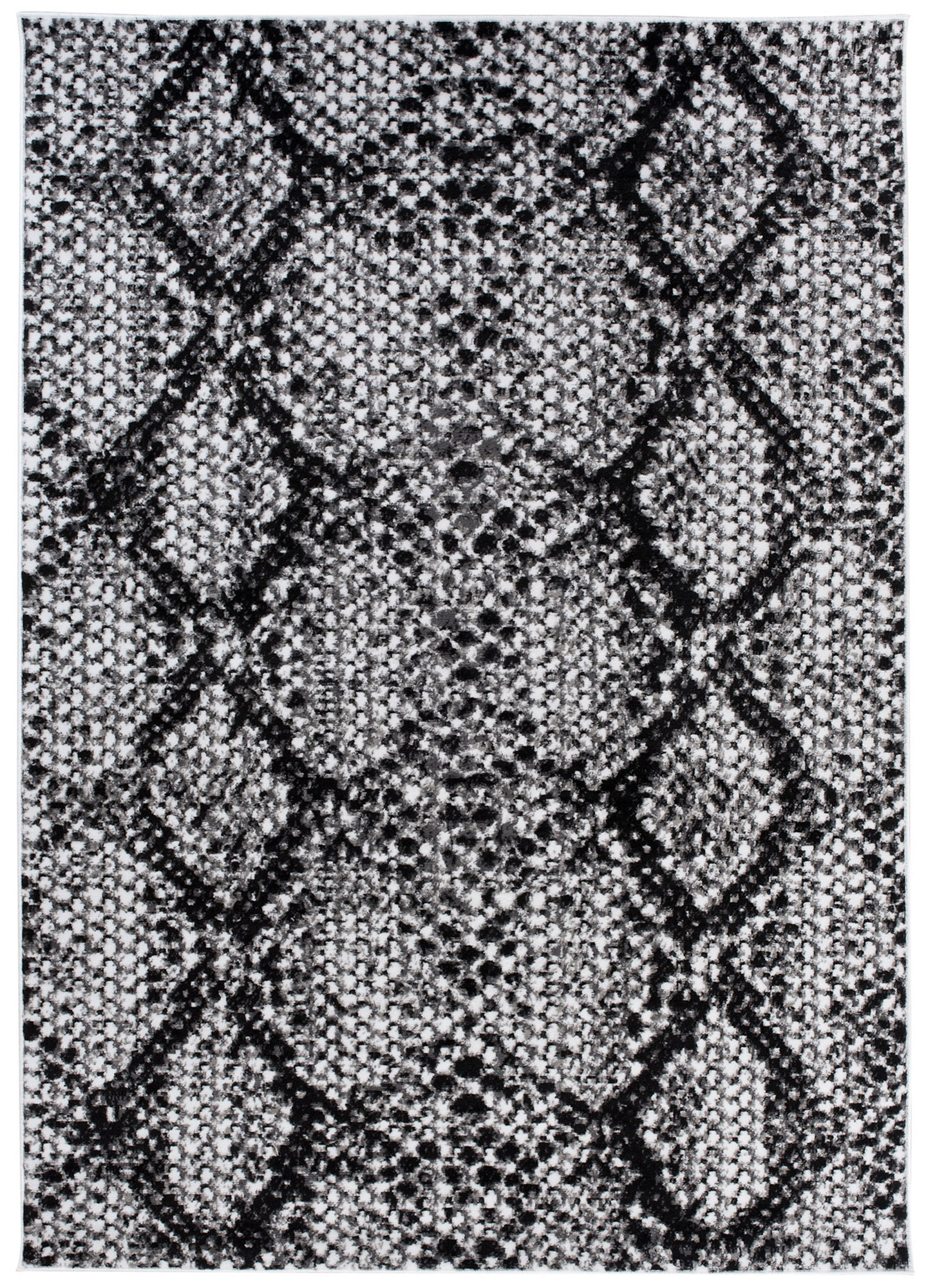 Area Rug Dream Grey Snake Animal Print
