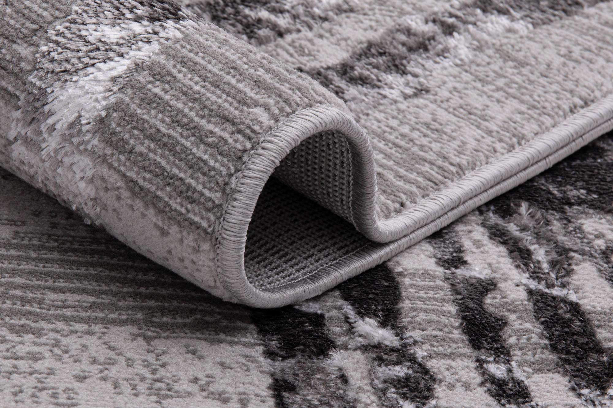 Area Rug Crystal Grey Stripes Abstract 3D Effect