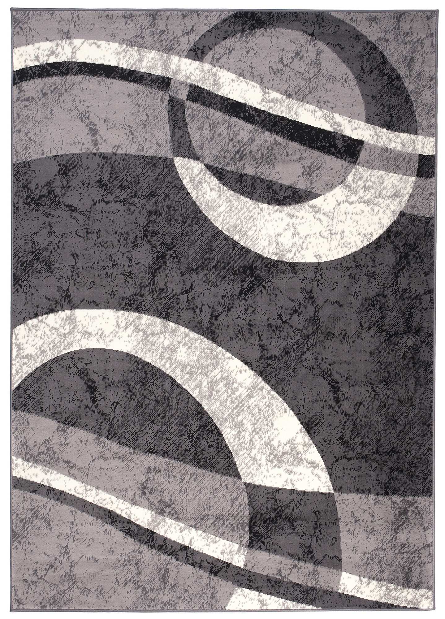 Area Rug Dream Geometric Dark Grey Circles