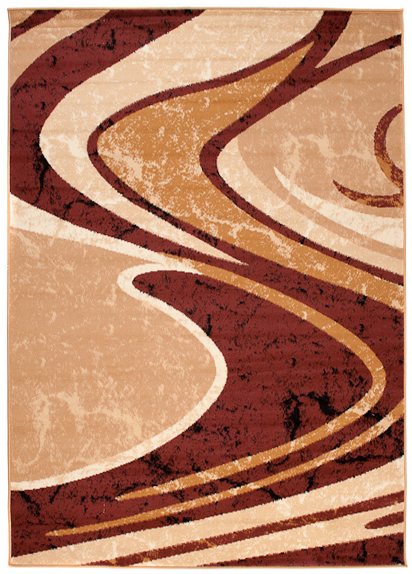 Area Rug Dream Abstract Brown Beige Waves
