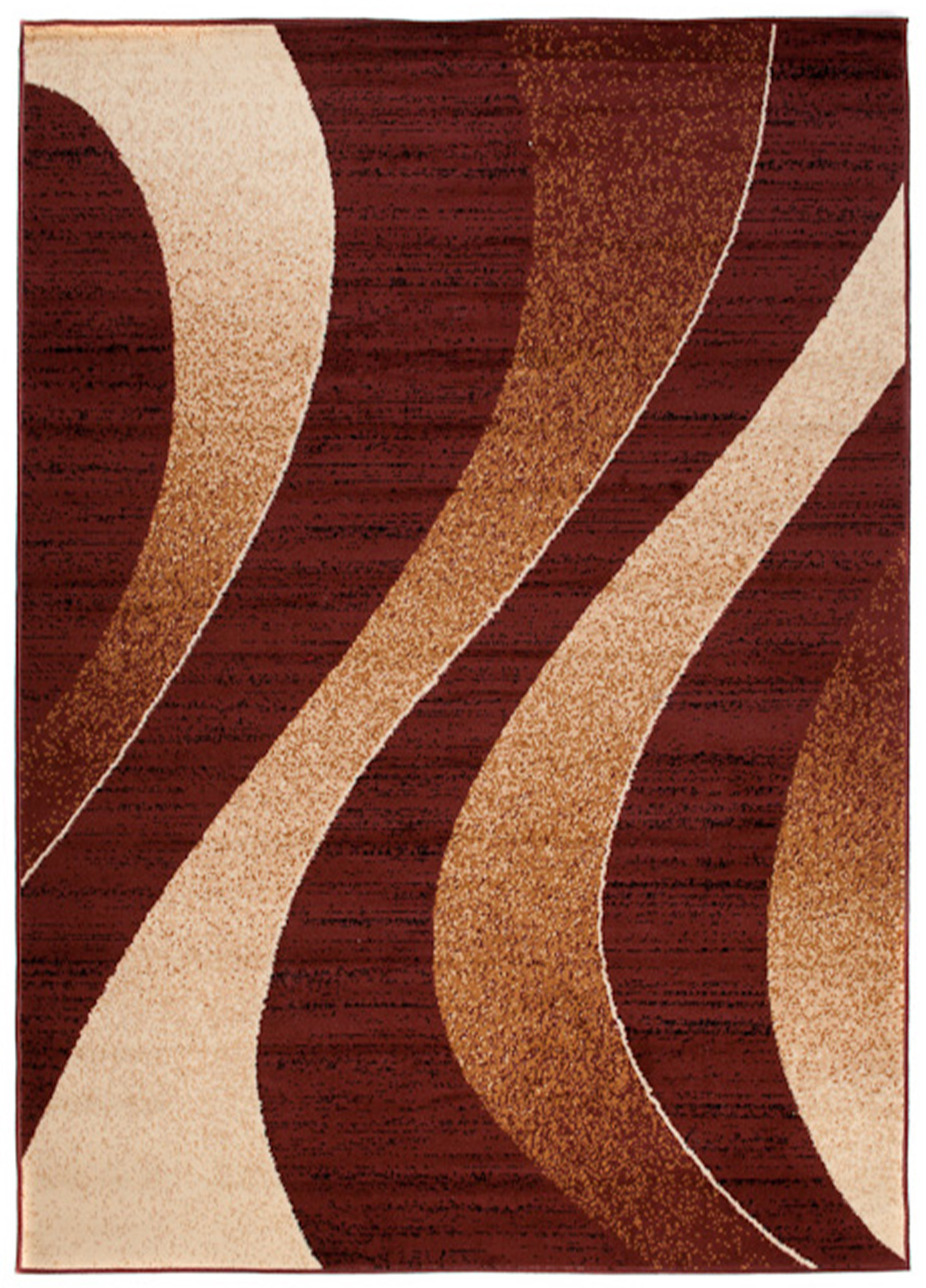 Area Rug Dream Modern Dark Brown Cream Waves