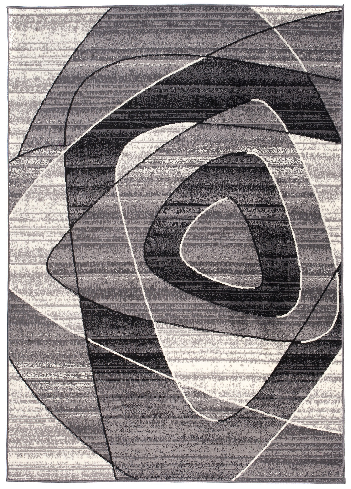 Area Rug Dream Geometric Grey Triangles