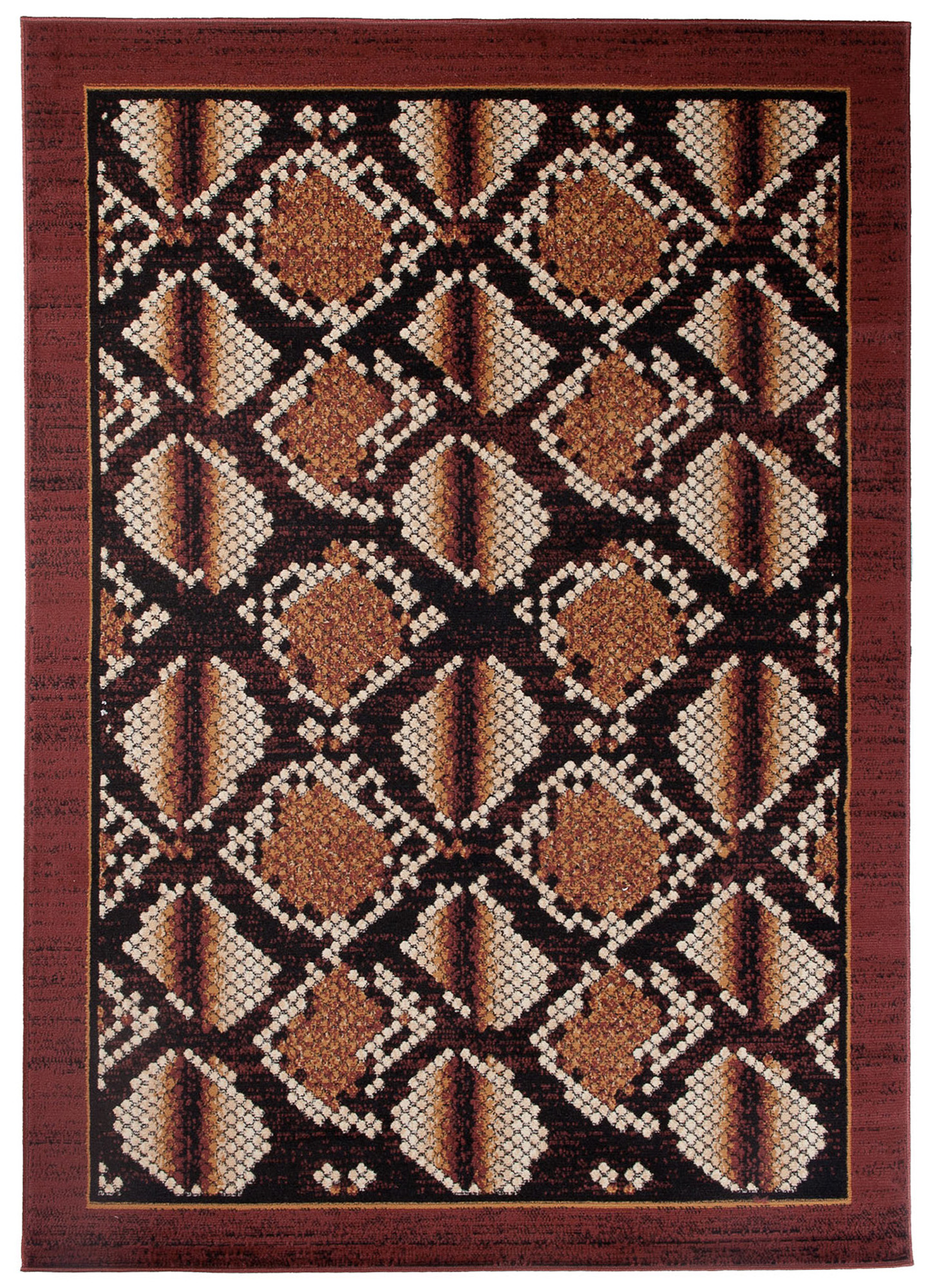 Area Rug Dream Snake Animal Print Beige Brown