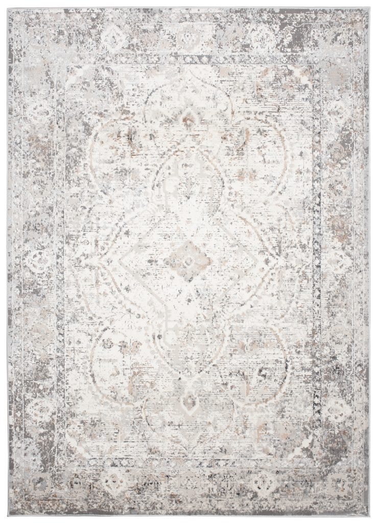 Area Rug Valley Grey Mink Vintage Frame Ornamental