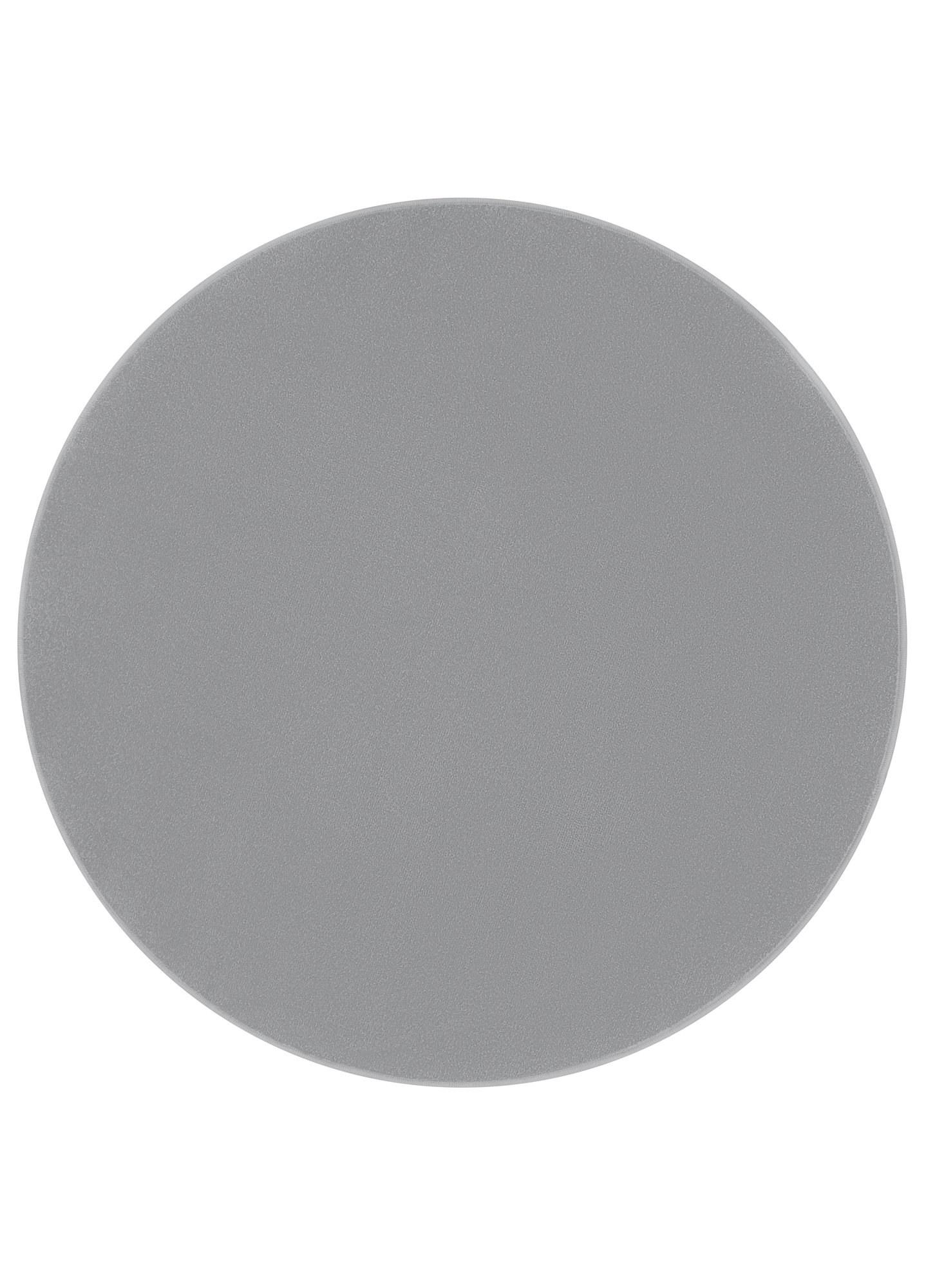 Area Rug Mono Round Indoor Outdoor Light Grey