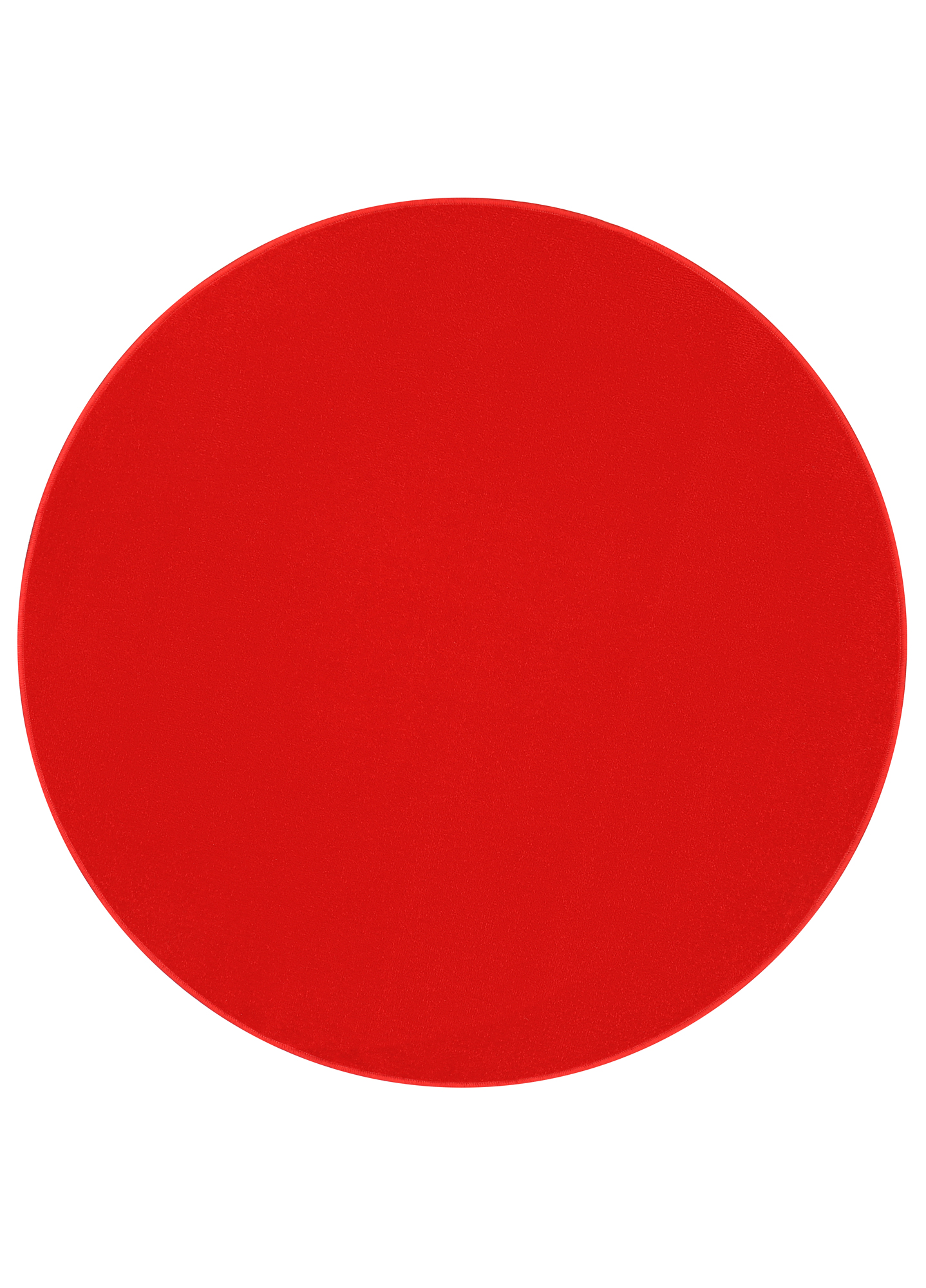 Area Rug Mono Round Indoor Outdoor Red