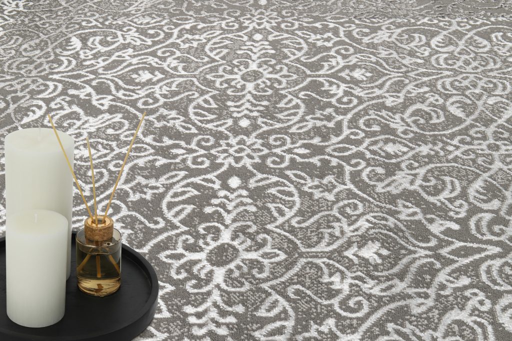 Area Rug Ares Grey Ornaments Vintage