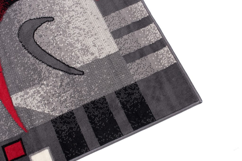 Area Rug Dream Modern Grey Red Crescent
