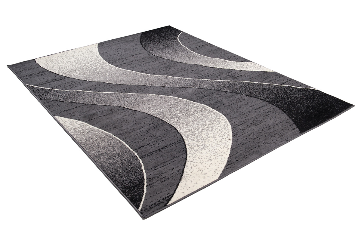 Area Rug Dream Modern Dark Grey Waves - Image 7