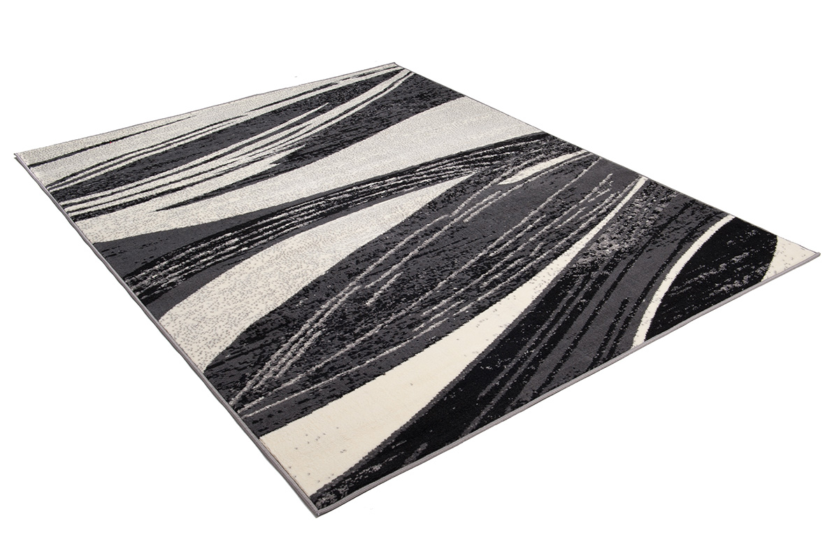 Area Rug Dream Abstract Wavy Lines Grey