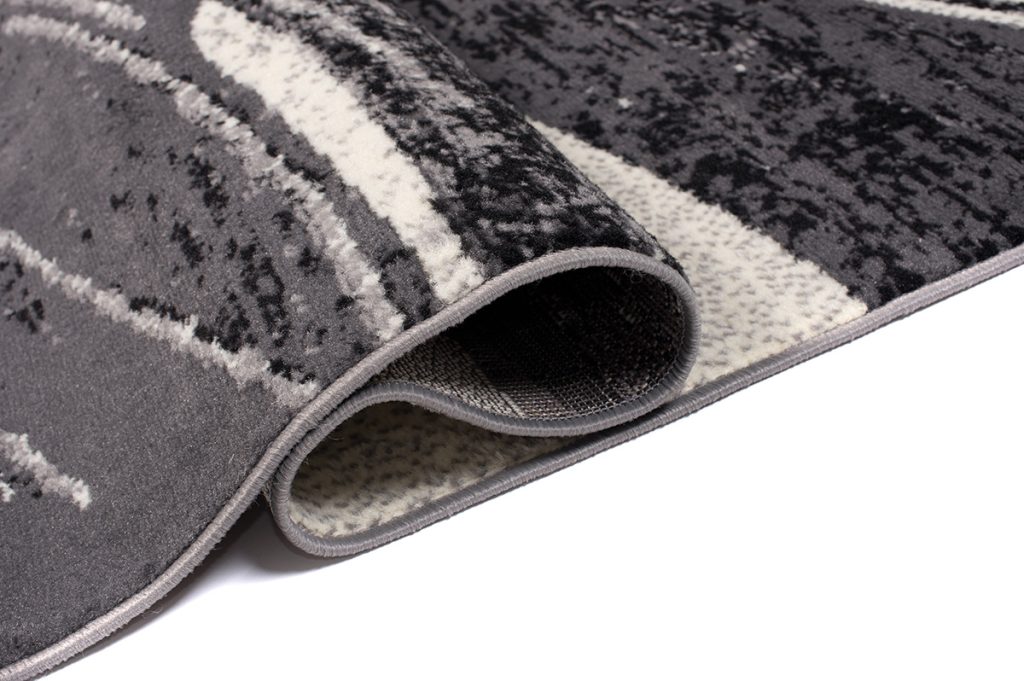 Area Rug Dream Abstract Wavy Lines Grey
