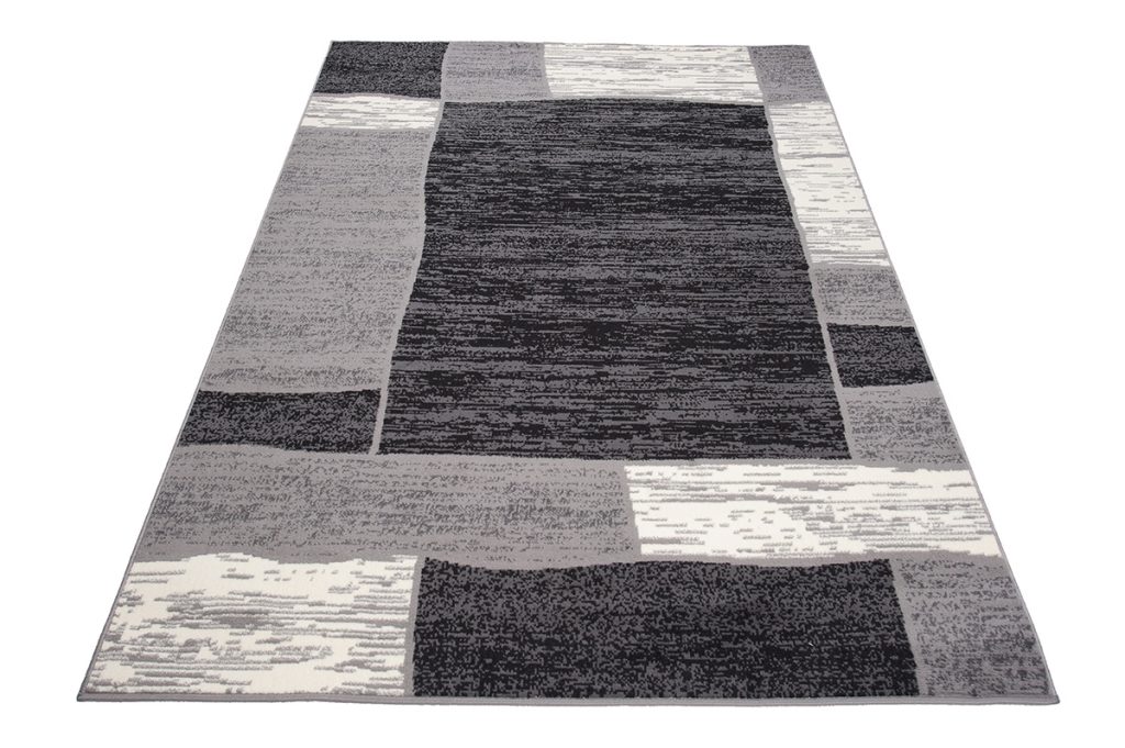 Area Rug Dream Grey Geometric Rectangles Squares