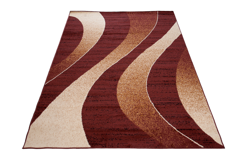 Area Rug Dream Modern Dark Brown Cream Waves