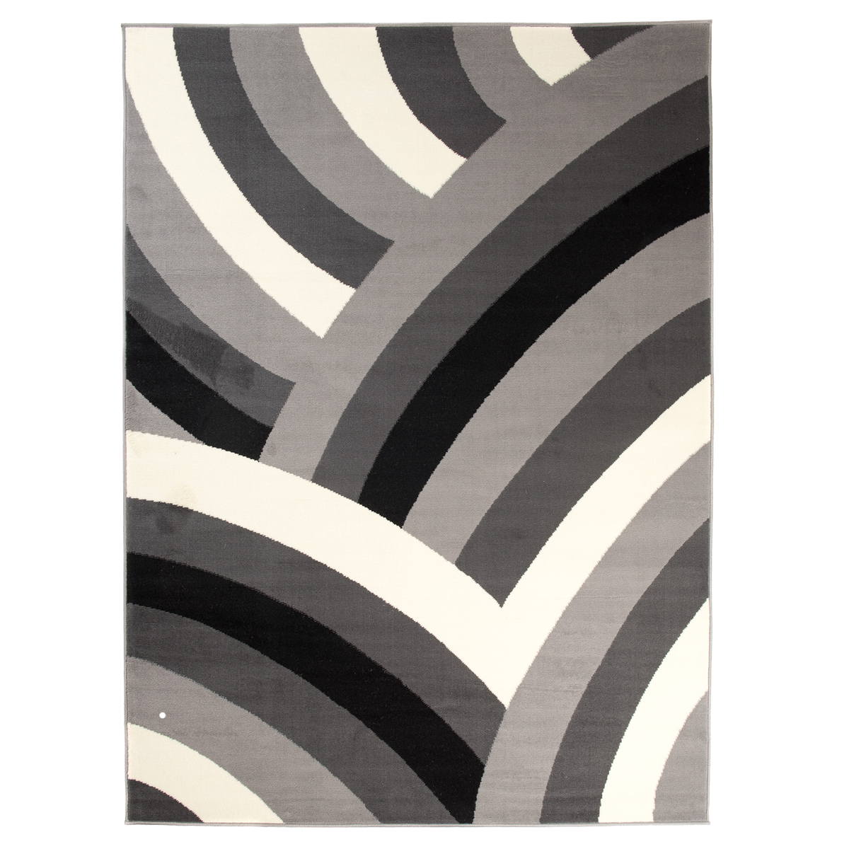 Area Rug Dream Curve Abstract Light Dark Grey