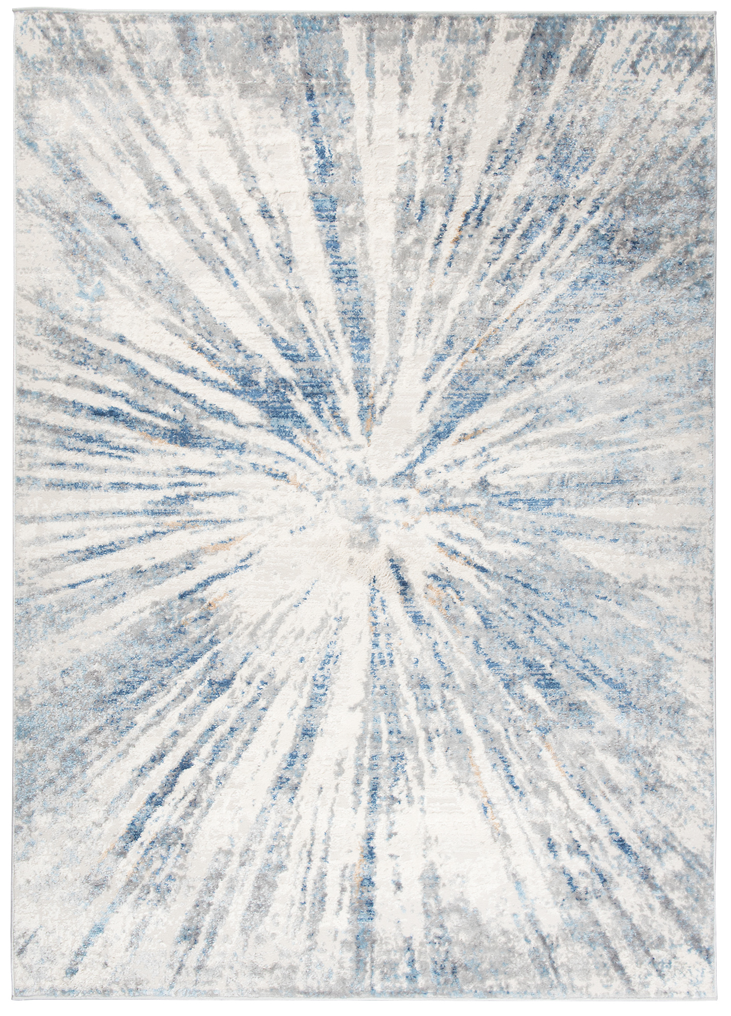 Area Rug Valley Abstract Broken Glass Light Blue Grey