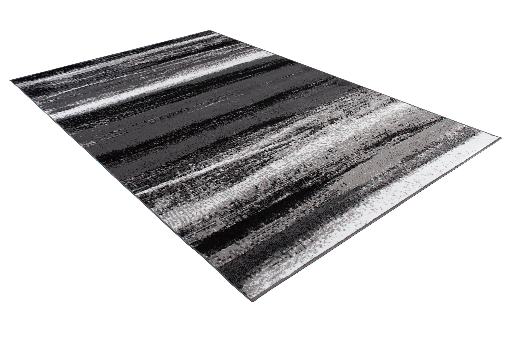 Area Rug Maya Flecked Stripes Grey Durable Carpet