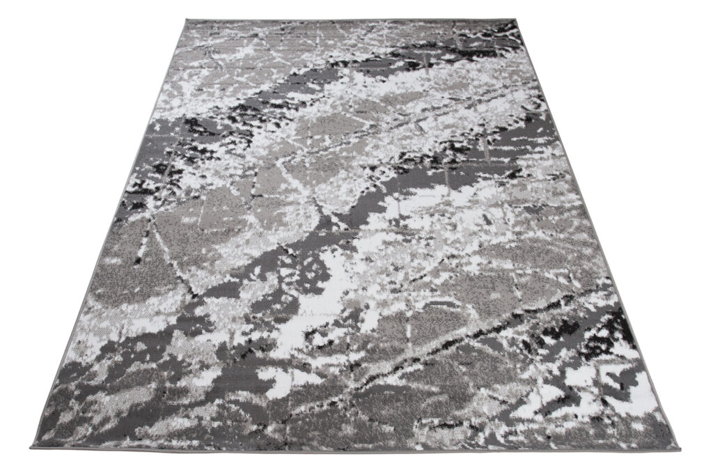 Area Rug Maya Dark Light Grey Abstract Durable Carpet