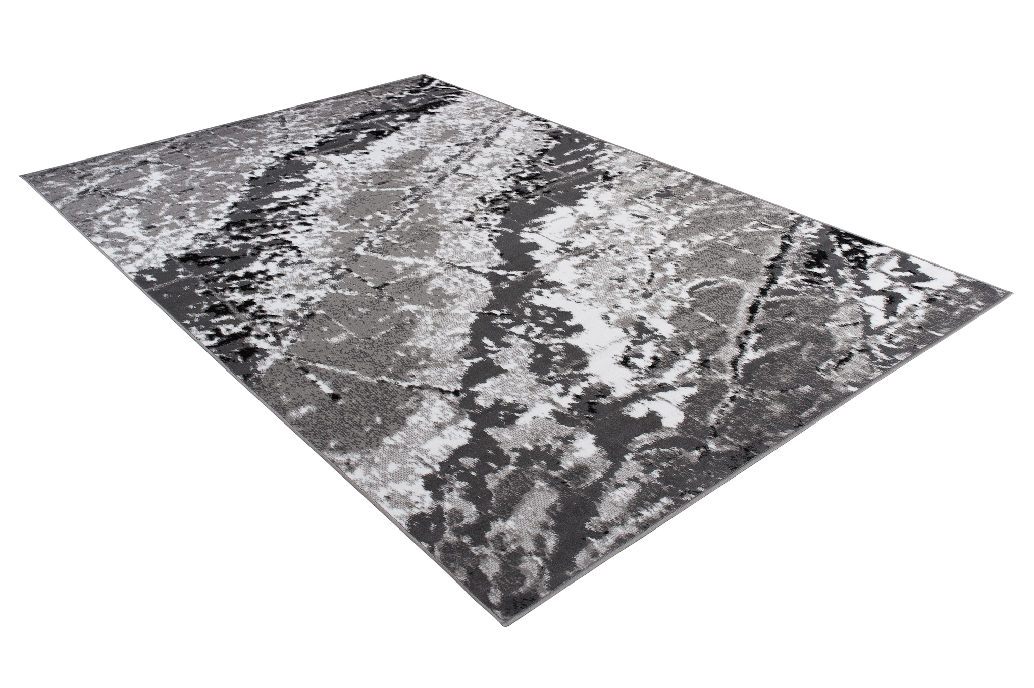 Area Rug Maya Dark Light Grey Abstract Durable Carpet
