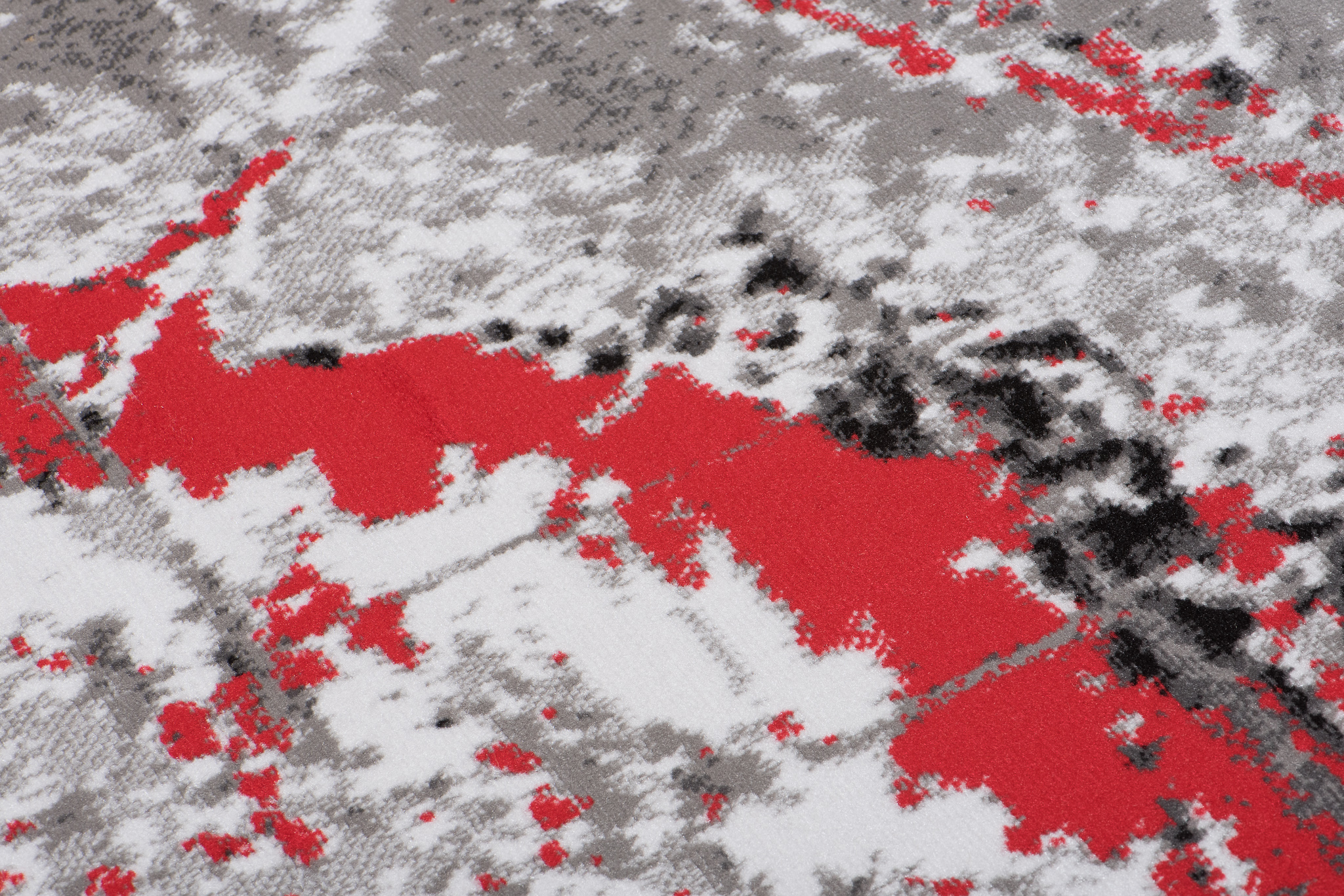 Area Rug Maya Grey Red Abstract Durable Carpet