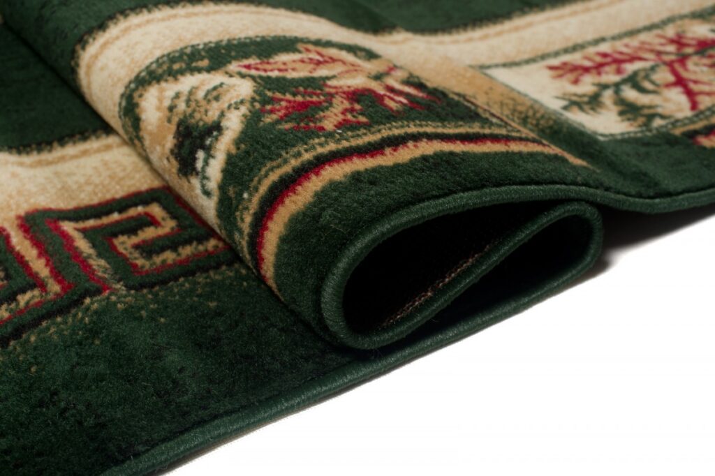 Area Rug Atlas Traditional Classic Greek Floral Green Beige