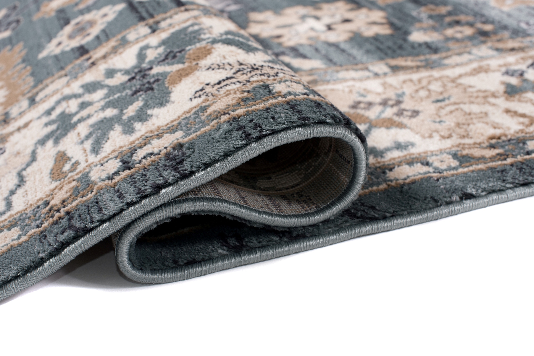 Area Rug Colorado Classic Blue Beige Frame