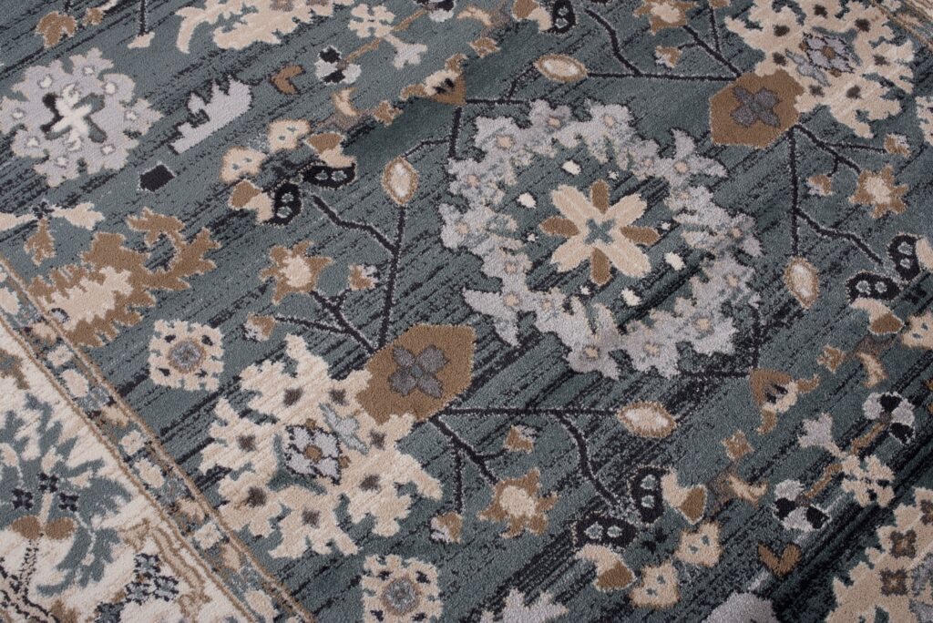 Area Rug Colorado Classic Blue Beige Frame