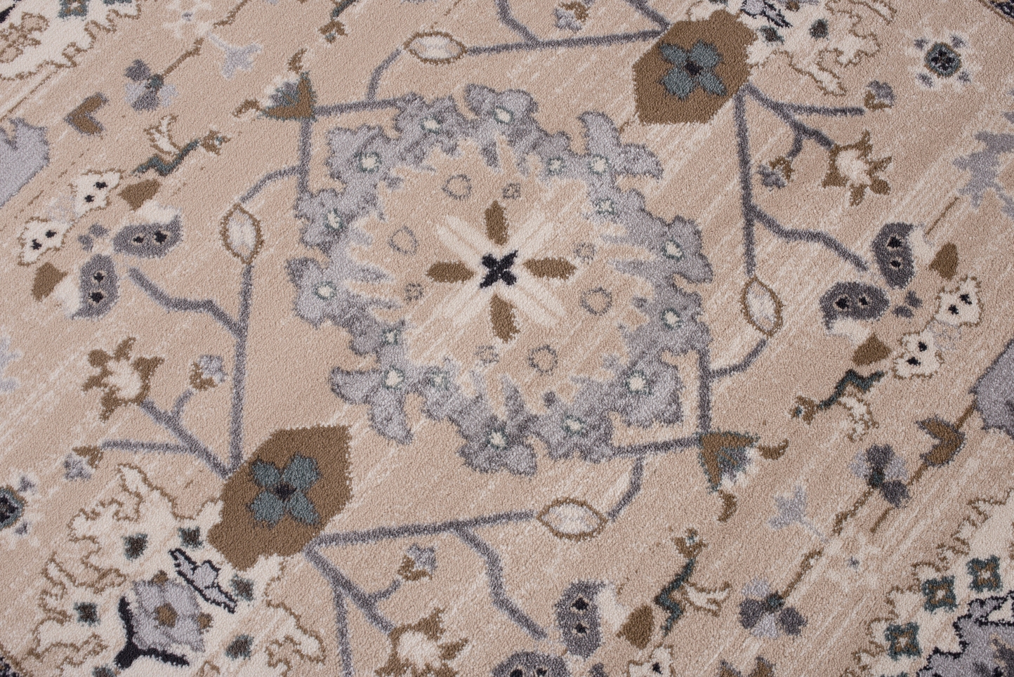 Area Rug Colorado Classic Beige Grey Frame
