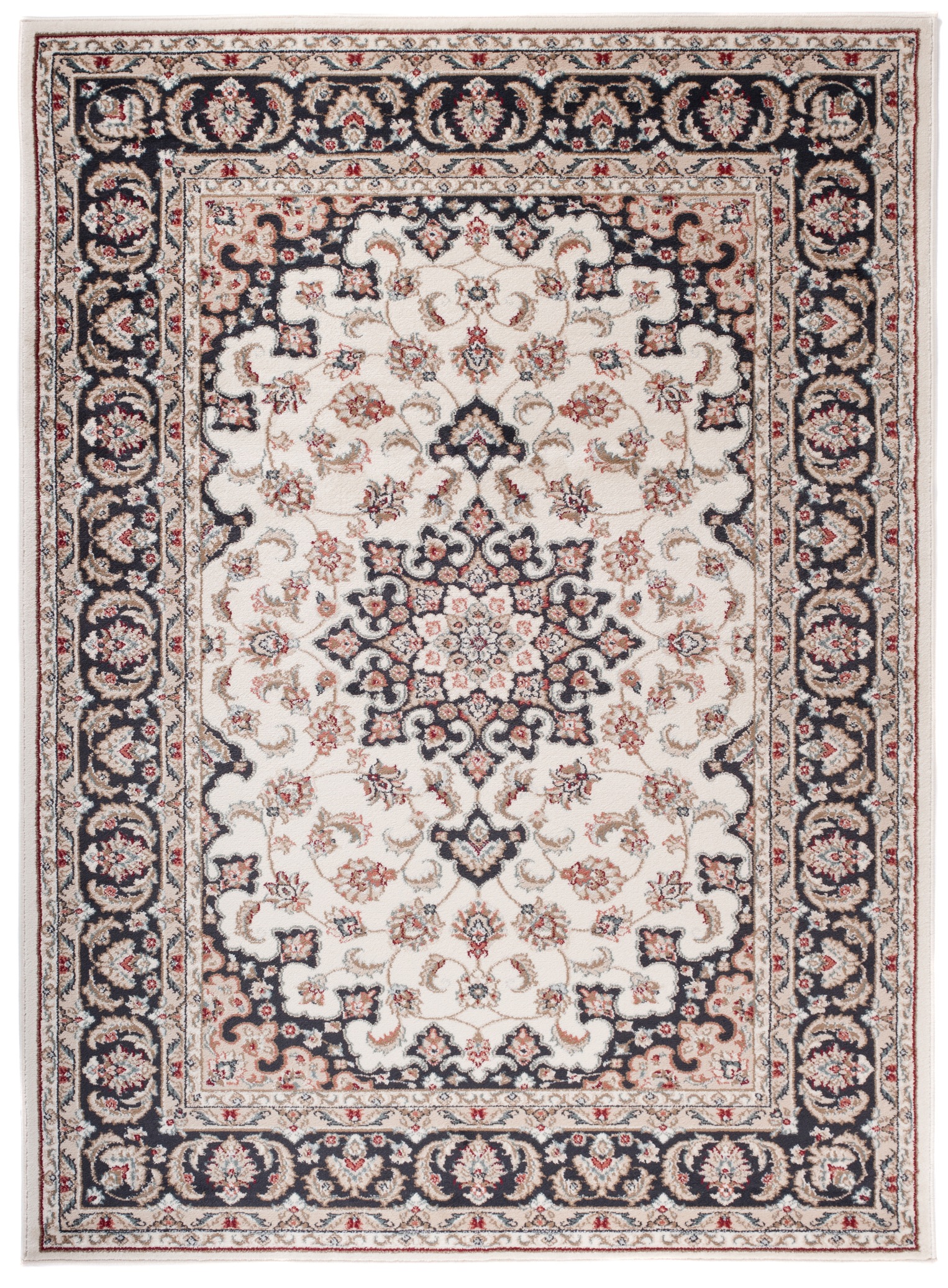 Area Rug Colorado Cream Black Red Traditional