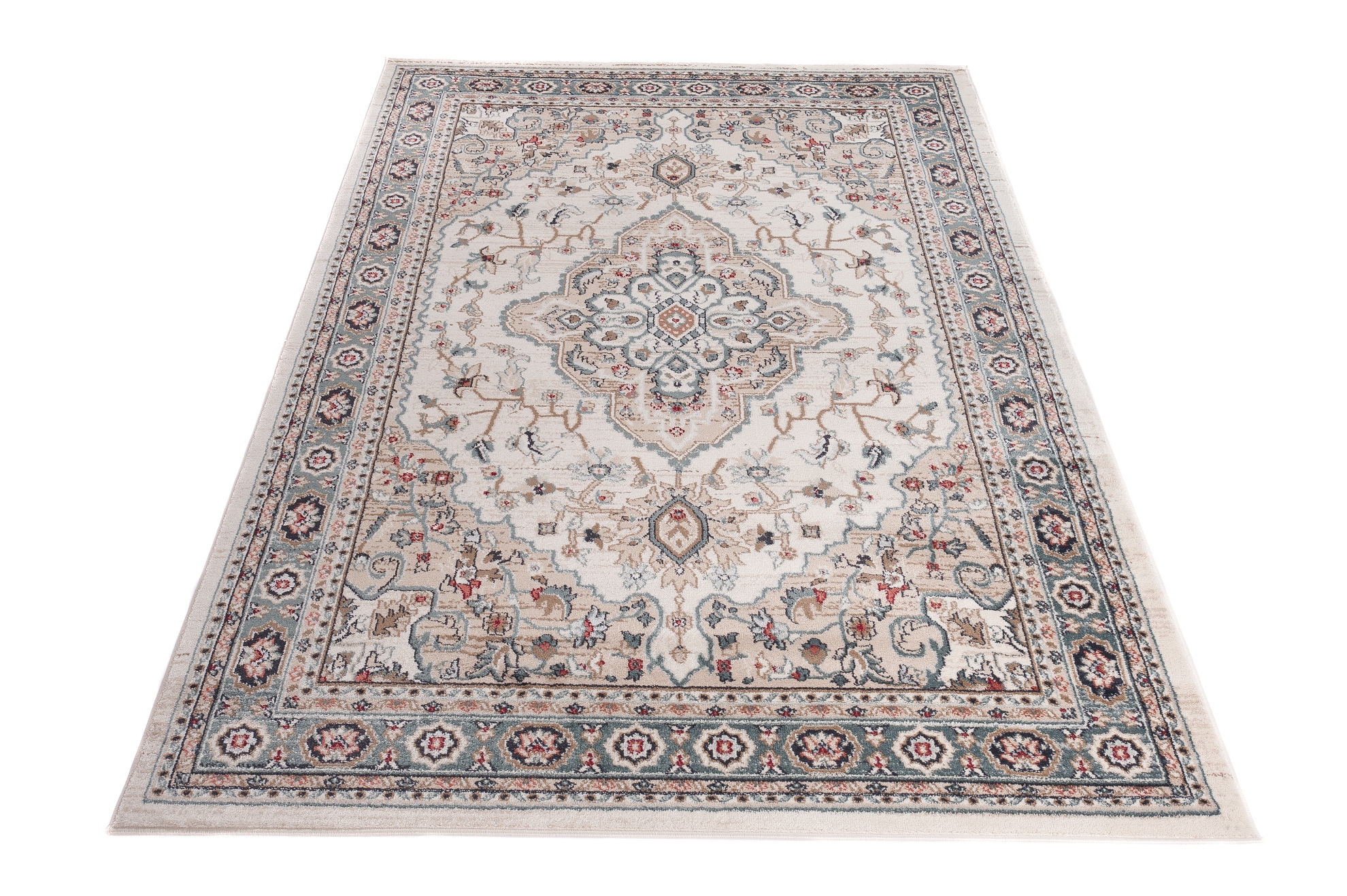 Area Rug Colorado Traditional Cream Beige Ornaments