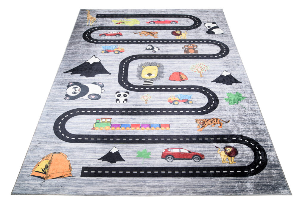 Area Rug Emma Children Grey Street Anti-Slip
