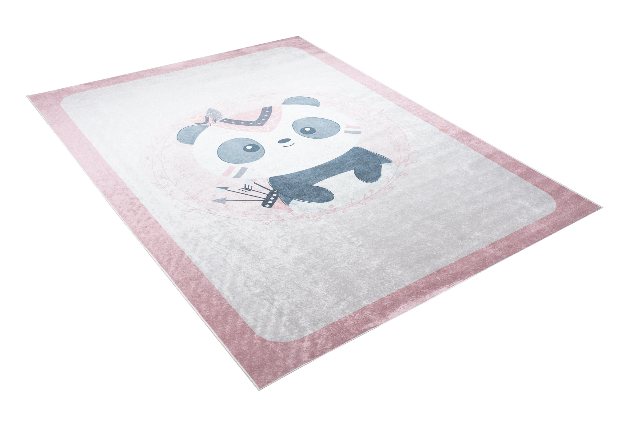 Area Rug Emma Anti-Slip Washable Pink Panda