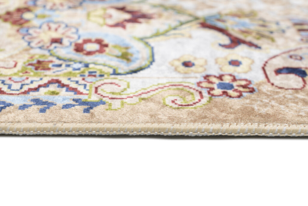 Area Rug Victoria Cream Navy Blue Traditional