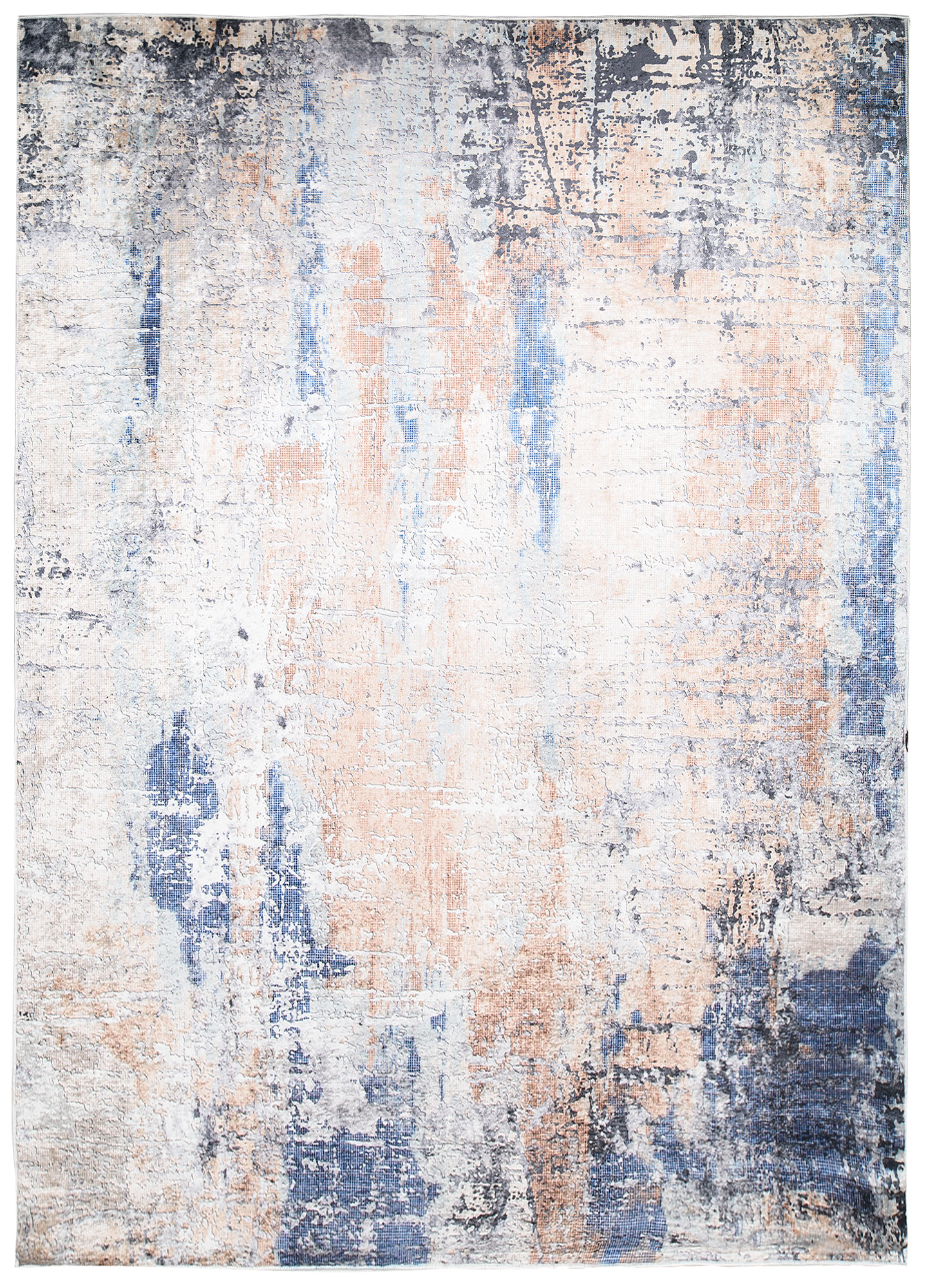 Area Rug Toscana Abstract Navy Blue Copper
