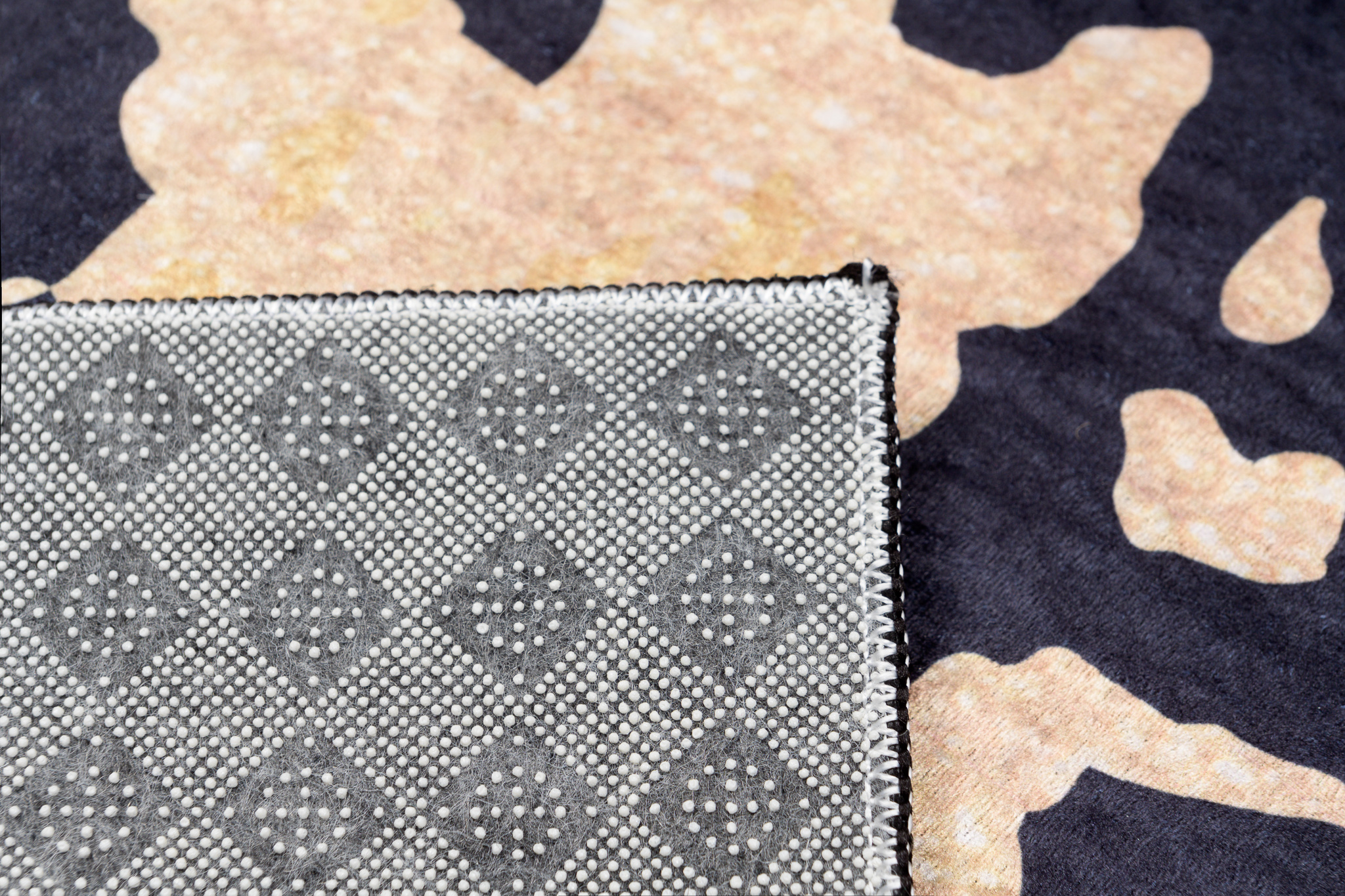 Area Rug Toscana Black Grey Gold Marble