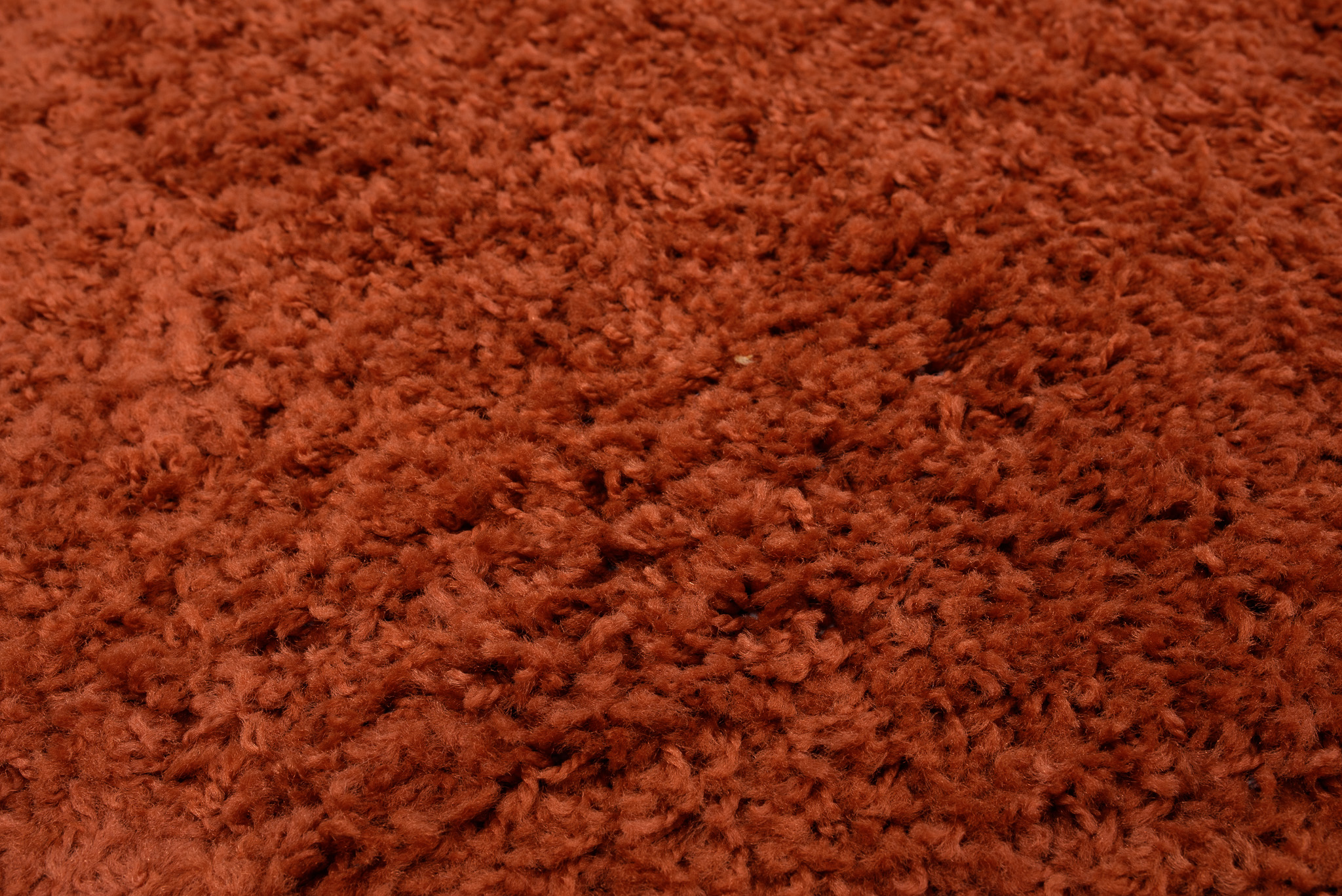 Area Rug Essence Round Shaggy Plain Terracotta - Image 3