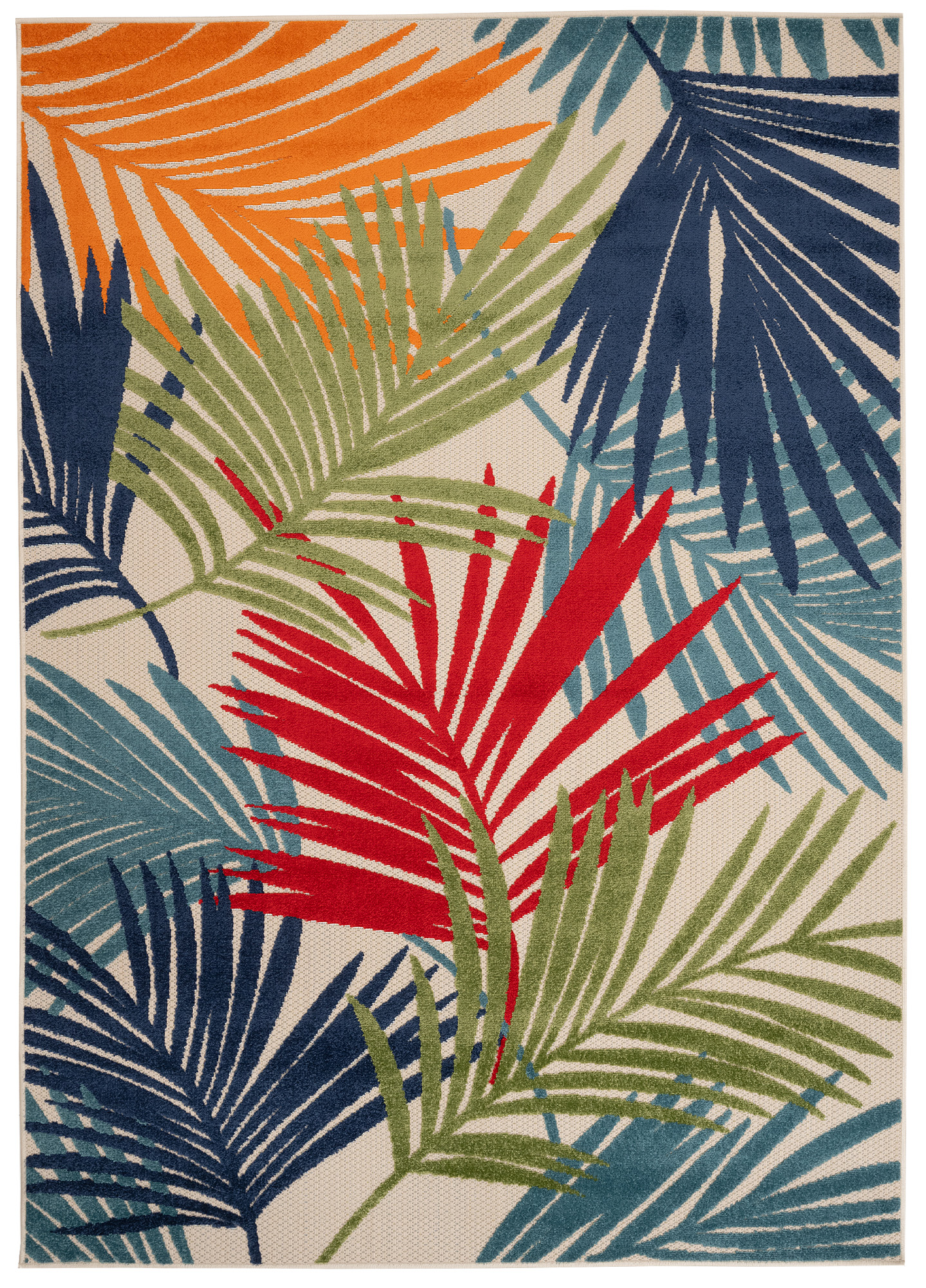 Area Rug Patio Outdoor Multicolour Leaves