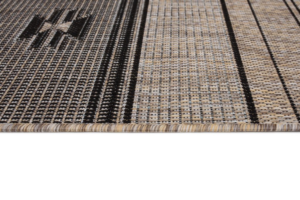Area Rug Melissa Brown Black Ethnic Indoor Outdoor