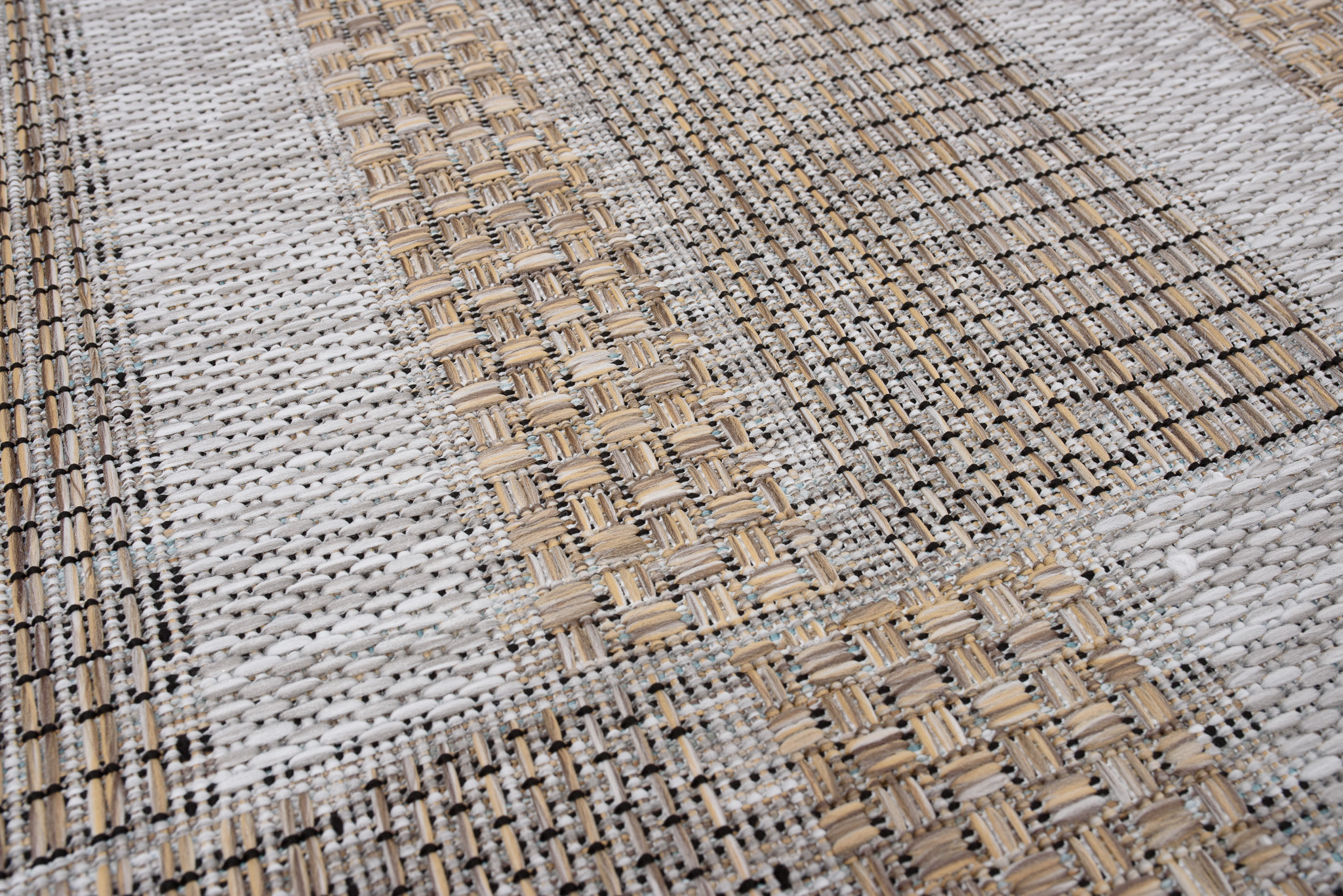 Area Rug Melissa Brown Grey Rectangles Indoor Outdoor