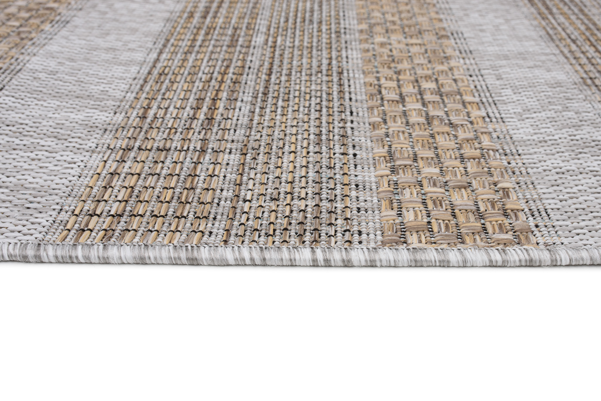 Area Rug Melissa Brown Grey Rectangles Indoor Outdoor