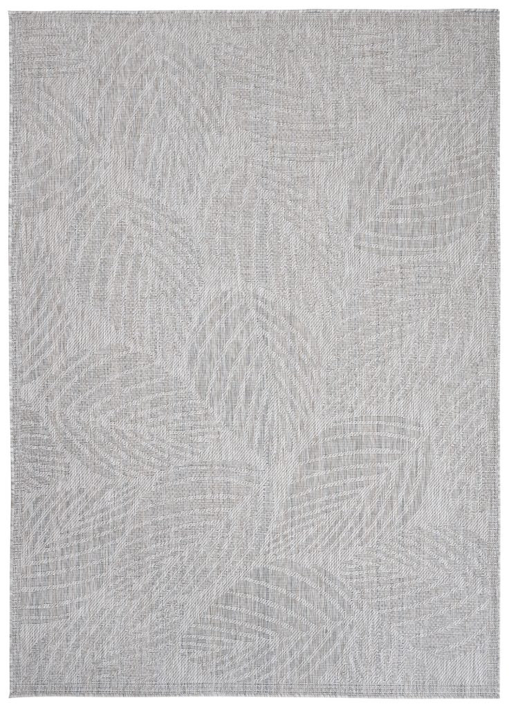 Area Rug Melissa Grey Melange Leaves Indoor Outdoor