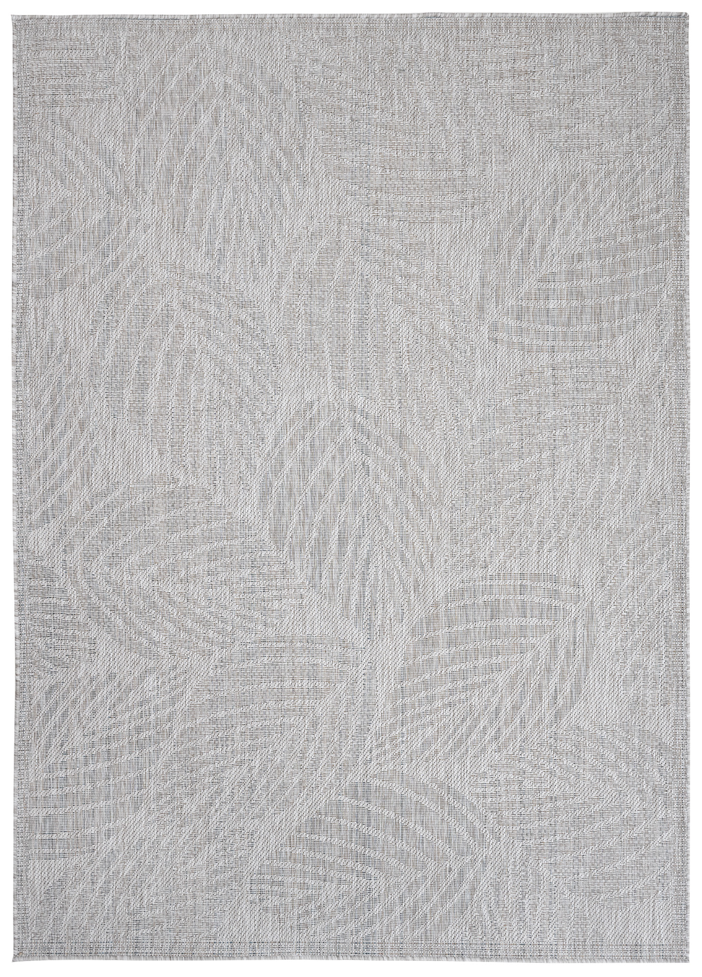 Area Rug Melissa Grey Melange Leaves Indoor Outdoor