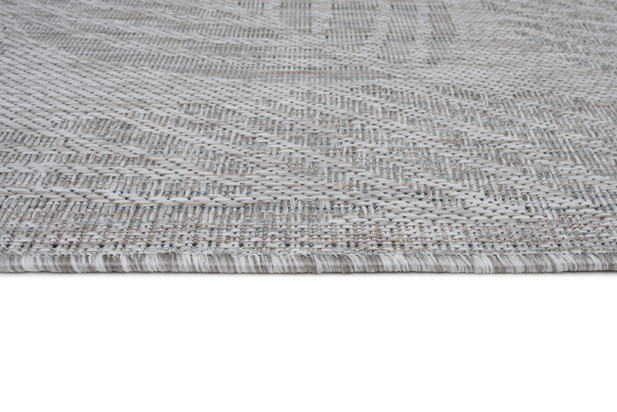 Area Rug Melissa Grey Melange Leaves Indoor Outdoor