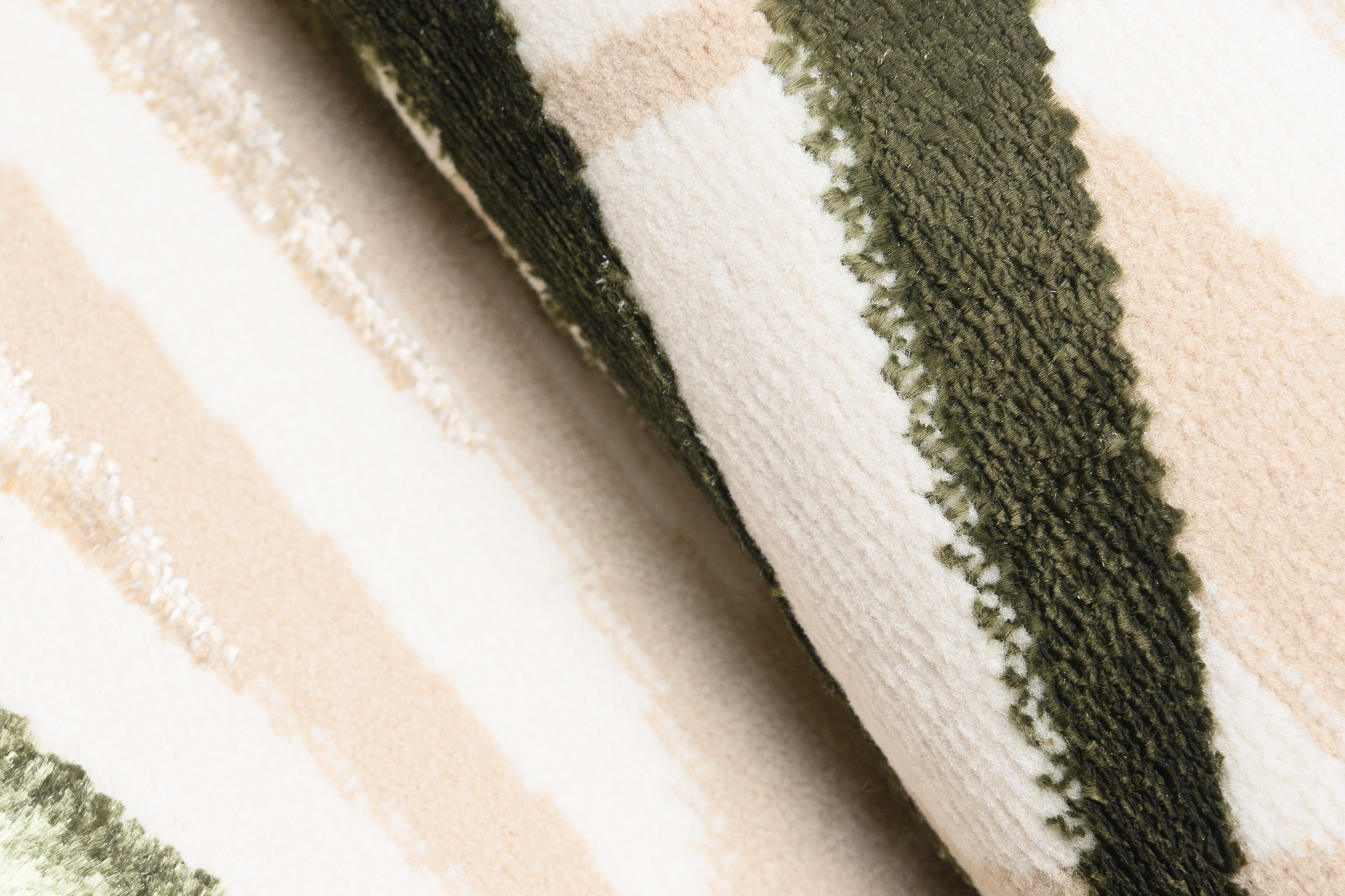 Area Rug Golden Cream Beige Green Leaves