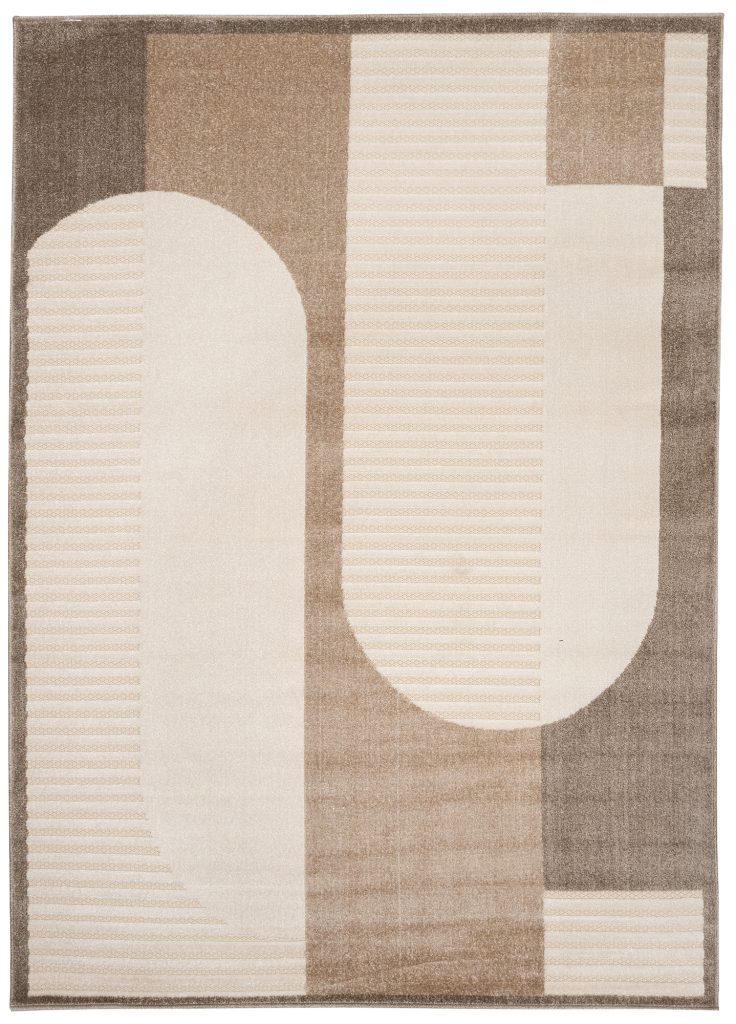 Area Rug Patio Outdoor Cream Brown
