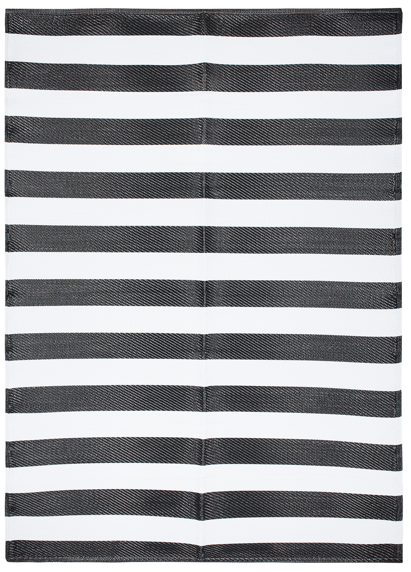 Area Rug Ibiza Outdoor Reversible Waterproof Black White Stripes