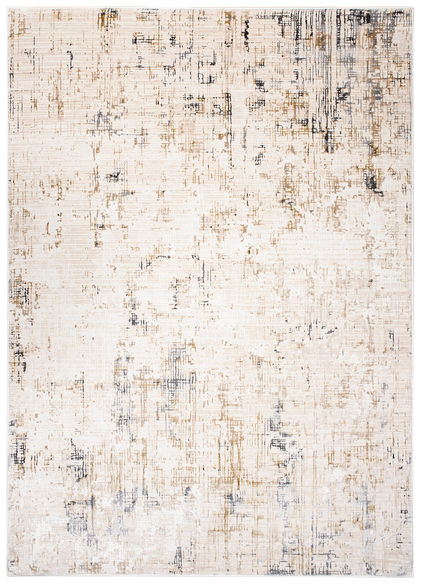Area Rug Hera Beige Cream Grey Abstract Stripes 3D Effect