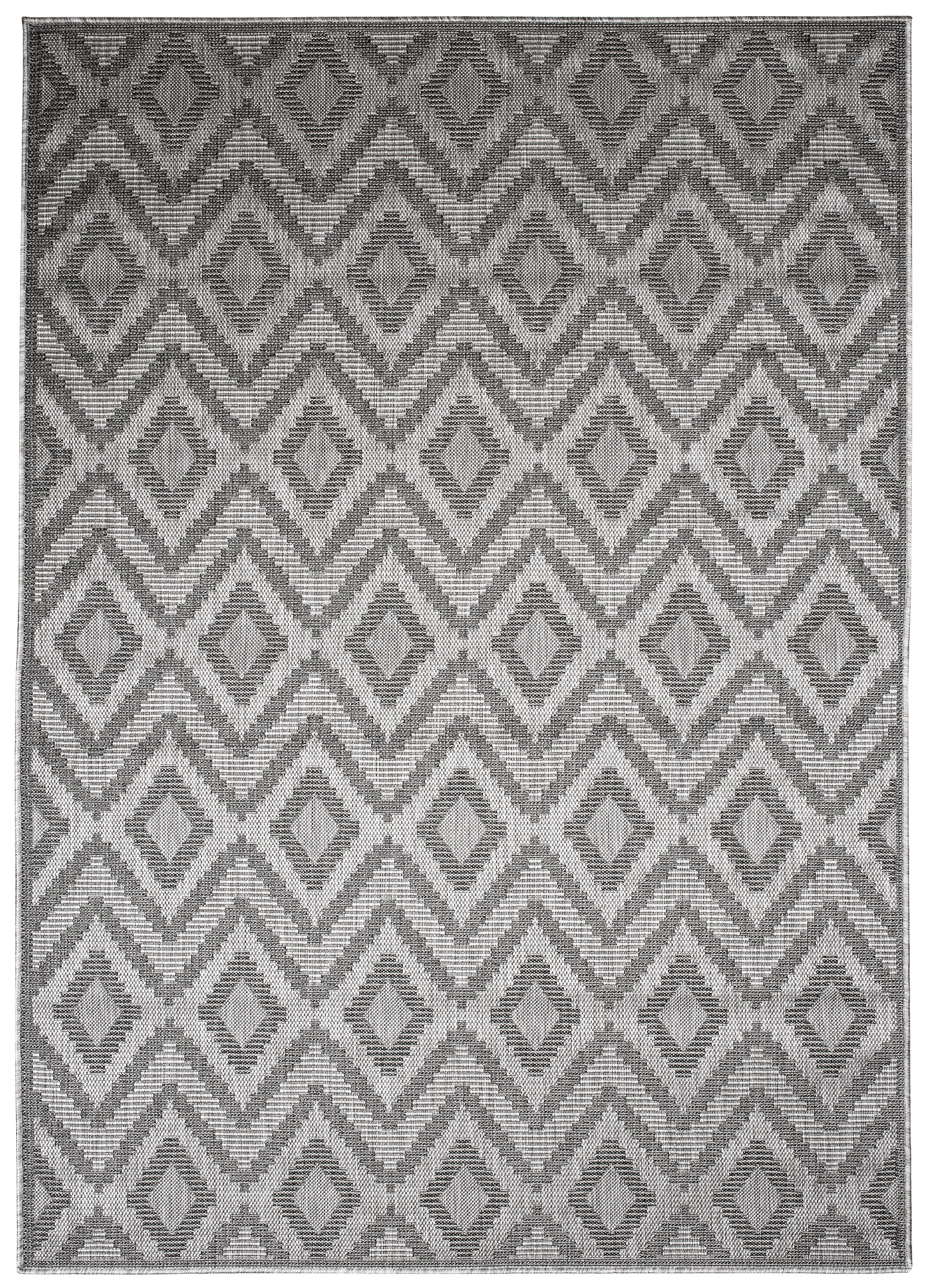 Area Rug Capri Sisal Indoor Outdoor Grey ZigZag Ethnic