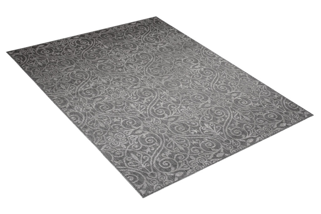 Area Rug Capri Sisal Indoor Outdoor Dark Grey Vintage